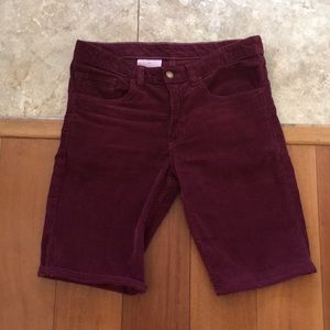Dark Red Corduroy Shorts by American Apparel